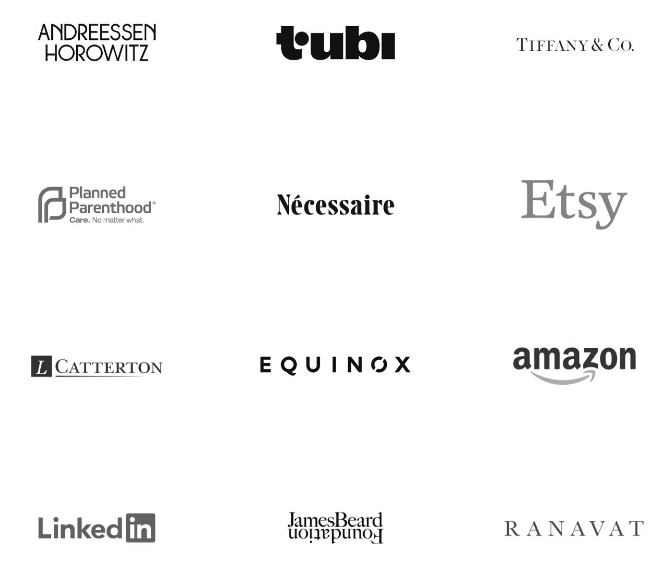 Selected company and organization affiliations represented across the SALUTE community over time.
